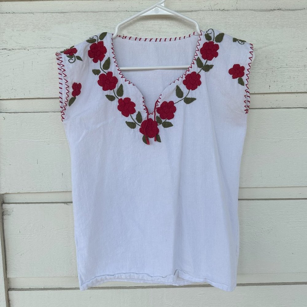 Embroidered Floral Top